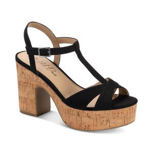 wild pair jillien platform sandals, size 5.5mus - black